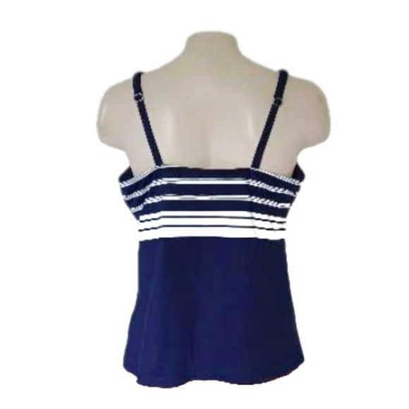 Lands End 90s Founders Stripe Tankini - Picture 4 of 6